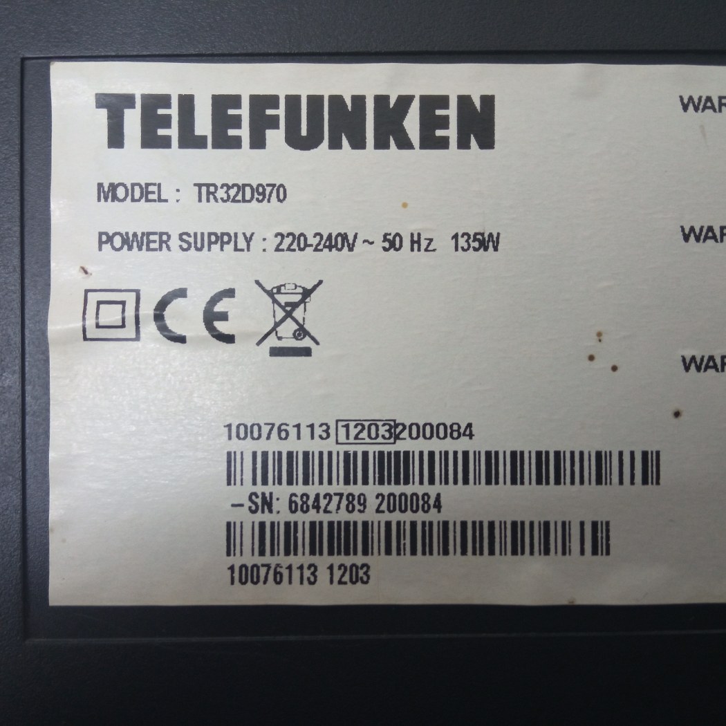 TK210 TELEFUNKEN TR32D970